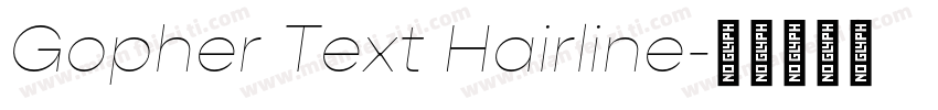 Gopher Text Hairline字体转换